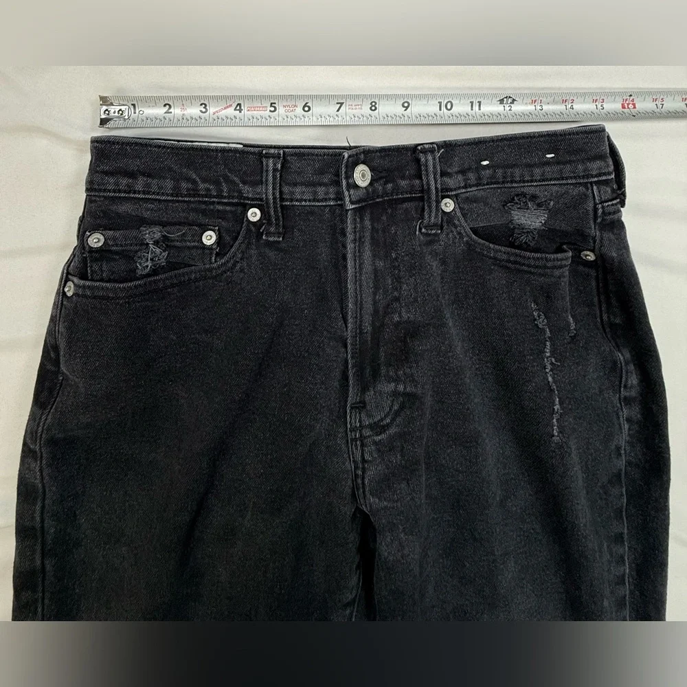 Abercrombie & Fitch Men's Washed Black Slim Straight Jeans
